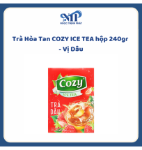 Trà Hoà Tan COZY ICE TEA hộp 240gr - DÂU (CTKM: Mua 1 thùng giảm 1k/hộp)