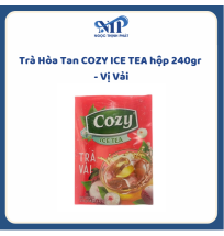 Trà Hoà Tan COZY ICE TEA hộp 240gr - VẢI (CTKM: Mua 1 thùng giảm 1k/hộp)
