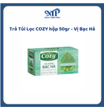 Trà Túi Lọc COZY hộp 50gr - vị Bạc Hà (CTKM: Mua 1 thùng giảm 2k/hộp)