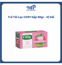 Trà Túi Lọc COZY hộp 50gr - vị Vải (CTKM: Mua 1 thùng giảm 2k/hộp)
