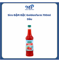 Siro ĐẬM ĐẶC Goldenfarm 700ml - Siro Dâu (CTKM: Mua 1 thùng giảm 2k/chai, có thể mix)