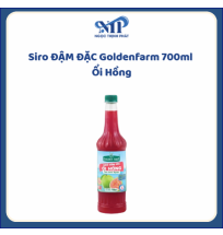 Siro ĐẬM ĐẶC Goldenfarm 700ml - Siro Ổi Hồng (CTKM: Mua 1 thùng giảm 2k/chai, có thể mix)