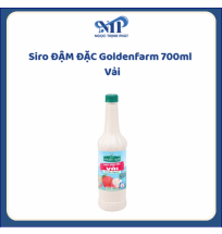 Siro ĐẬM ĐẶC Goldenfarm 700ml - Siro Vải (CTKM: Mua 1 thùng giảm 2k/chai, có thể mix)
