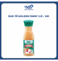 Sinh Tố GOLDEN FARM 1 lít - Vải (CTKM: Mua 1 thùng giảm 2k/chai, có thể mix)