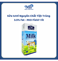 Sữa tươi Nguyên Chất Tiệt Trùng 3.5% fat - MIO Field 1 lít (CTKM: Mua 1 thùng giảm 2k/hộp)