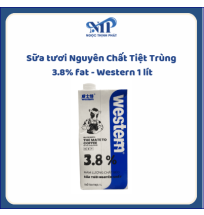 Sữa tươi Nguyên Chất Tiệt Trùng 3.8% fat - Western 1 lít (CTKM: Mua 1 thùng giảm 2k/hộp)