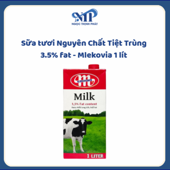 Sữa tươi Nguyên Chất Tiệt Trùng 3.5% fat - Mlekovia 1 lít (CTKM: Mua số lượng càng nhiều giảm càng nhiều, liên hệ shop để biết chi tiết)