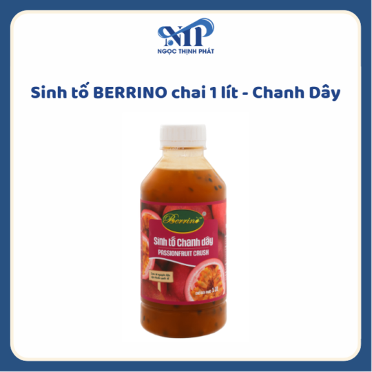 SINH TỐ BERRINO 1 LÍT - Chanh Dây (CTKM: Mua 12 chai giảm 3k/chai, có thể mix)