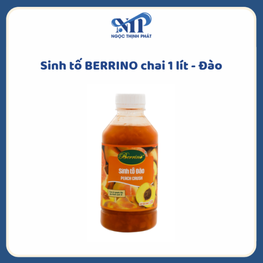 SINH TỐ BERRINO 1 LÍT - Đào (CTKM: Mua 12 chai giảm 3k/chai, có thể mix)