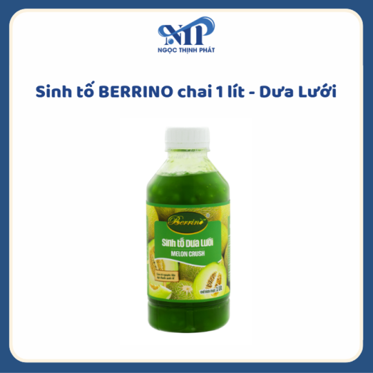 SINH TỐ BERRINO 1 LÍT - Dưa Lưới (CTKM: Mua 12 chai giảm 3k/chai, có thể mix)