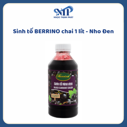 SINH TỐ BERRINO 1 LÍT - Nho Đen (CTKM: Mua 12 chai giảm 3k/chai, có thể mix)