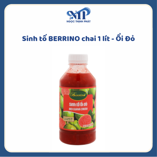  SINH TỐ BERRINO 1 LÍT - Ổi Đỏ (CTKM: Mua 12 chai giảm 3k/chai, có thể mix)