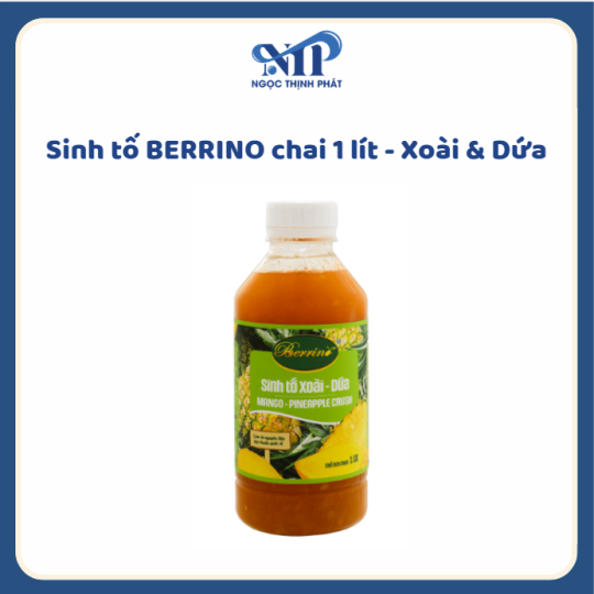SINH TỐ BERRINO 1 LÍT - Xoài & Dứa (CTKM: Mua 12 chai giảm 3k/chai, có thể mix)