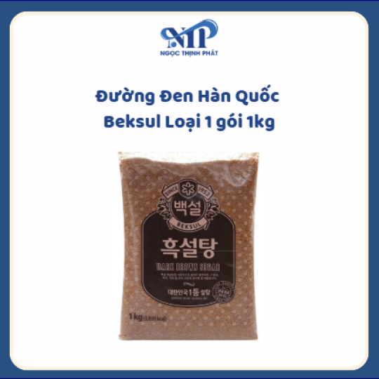Đường Đen Hàn Quốc Beksul Loại 1  gói 1kg (Dark Brown Sugar 1kg)