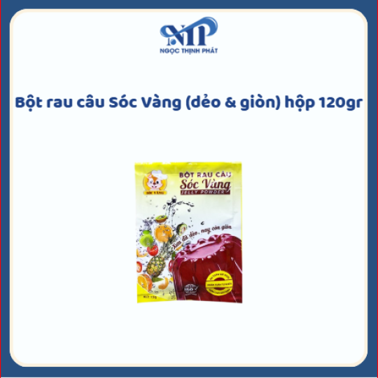 Bột rau câu Sóc Vàng (dẻo & giòn) hộp 120gr