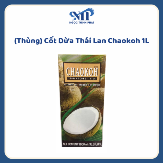 (Thùng) Cốt Dừa Thái Lan Chaokoh 1L
