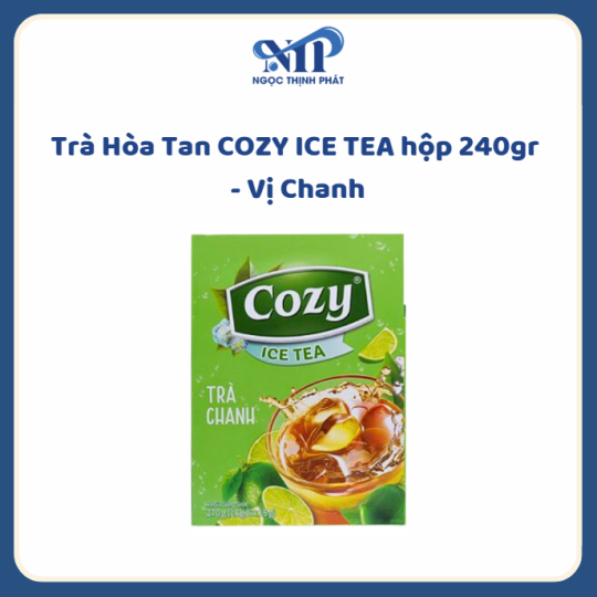 Trà Hoà Tan COZY ICE TEA hộp 240gr - CHANH (CTKM: Mua 1 thùng giảm 1k/hộp)