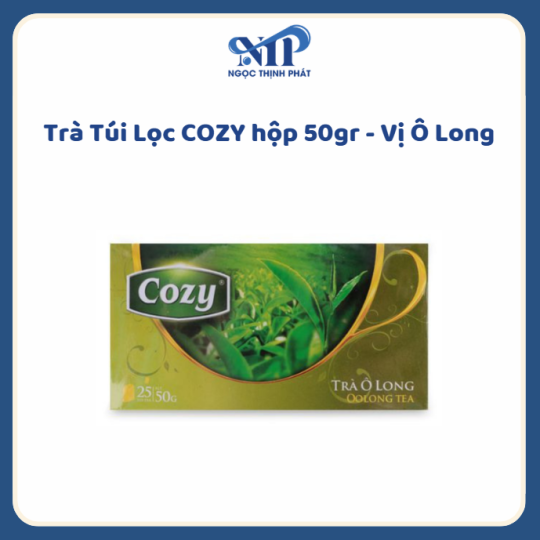 Trà Túi Lọc COZY hộp 50gr - vị OLong (CTKM: Mua 1 thùng giảm 2k/hộp)