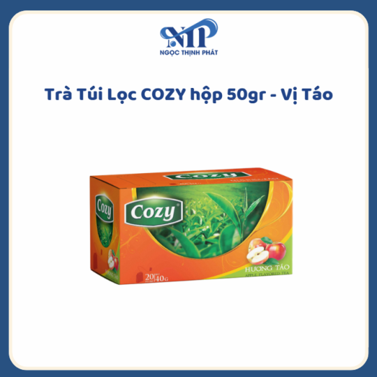 Trà Túi Lọc COZY hộp 50gr - vị Táo (CTKM: Mua 1 thùng giảm 2k/hộp)