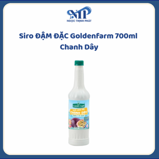 Siro ĐẬM ĐẶC Goldenfarm 700ml - Siro Chanh Dây (CTKM: Mua 1 thùng giảm 2k/chai, có thể mix)
