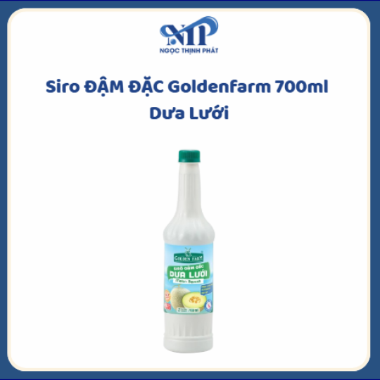 Siro ĐẬM ĐẶC Goldenfarm 700ml - Siro Dưa Lưới (CTKM: Mua 1 thùng giảm 2k/chai, có thể mix)