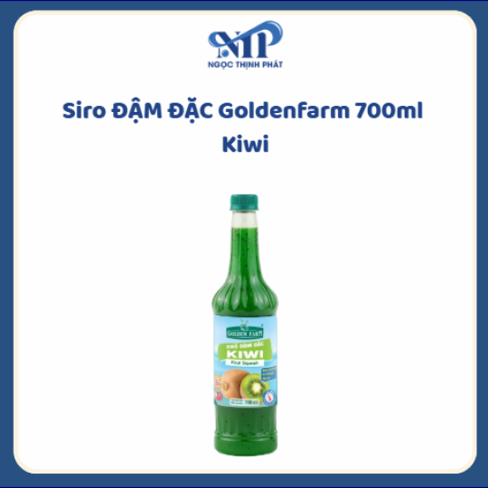 Siro ĐẬM ĐẶC Goldenfarm 700ml - Siro Kiwi (CTKM: Mua 1 thùng giảm 2k/chai, có thể mix)