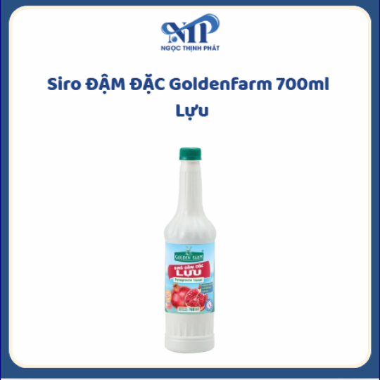 Siro ĐẬM ĐẶC Goldenfarm 700ml - Siro Lựu (CTKM: Mua 1 thùng giảm 2k/chai, có thể mix)