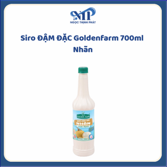 Siro ĐẬM ĐẶC Goldenfarm 700ml - Siro Nhãn (CTKM: Mua 1 thùng giảm 2k/chai, có thể mix)