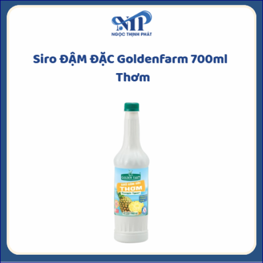 Siro ĐẬM ĐẶC Goldenfarm 700ml - Siro Thơm (CTKM: Mua 1 thùng giảm 2k/chai, có thể mix)