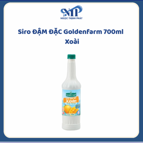Siro ĐẬM ĐẶC Goldenfarm 700ml - Siro Xoài (CTKM: Mua 1 thùng giảm 2k/chai, có thể mix)
