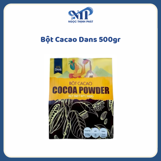 Bột Cacao Dans 500gr - Bột Cacao COCOA POWDER (CTKM: Mua 20 gói giảm 2k/1 gói)