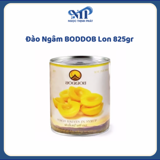Đào ngâm BODDOB lon 825gr (CTKM: Mua 1 thùng giảm 6k/lon)