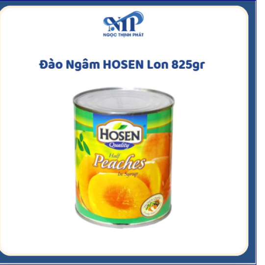 Đào ngâm HOSEN lon 825gr (CTKM: Mua 1 thùng giảm 1k/lon)