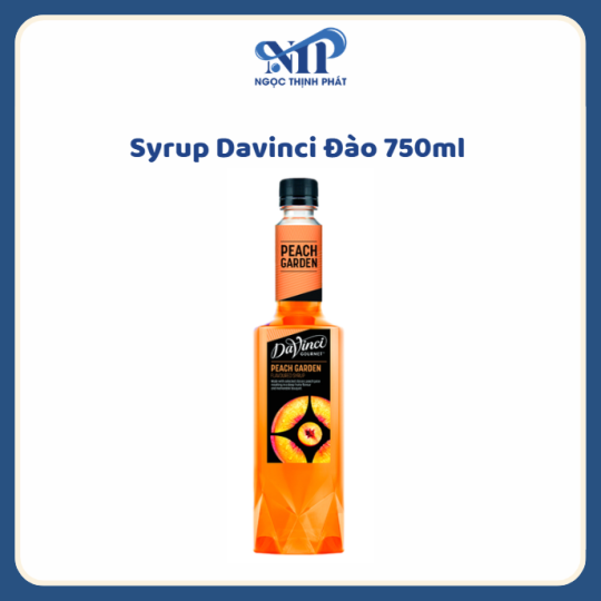 Syrup Davinci Đào 750ml (CTKM: Mua 12 chai giảm 3k/ 1 chai, Có thể mix)
