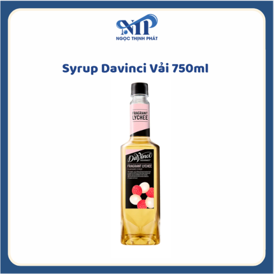 Syrup Davinci Vải 750ml (CTKM: Mua 12 chai giảm 3k/ 1 chai, Có thể mix)