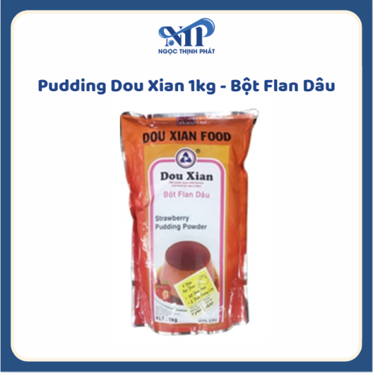 Pudding Dou Xian 1kg - Bột Plan Dâu  (CTKM: Mua 1T giảm 5k/ 1 gói, có thể mix)