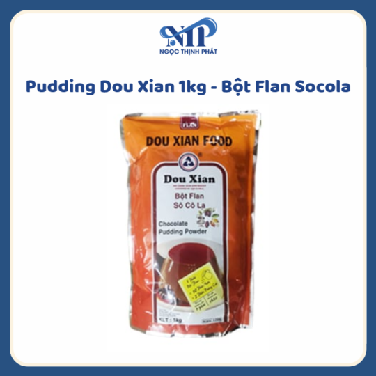 Pudding Dou Xian 1kg - Bột Plan  Sô Cô La (CTKM: Mua 1T giảm 5k/ 1 gói, có thể mix)
