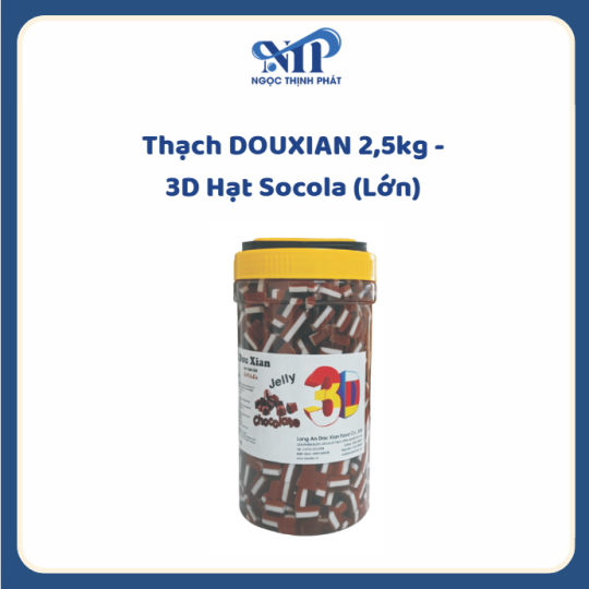 Thạch Douxian 2,5kg - 3D Hạt Socola (Lớn)