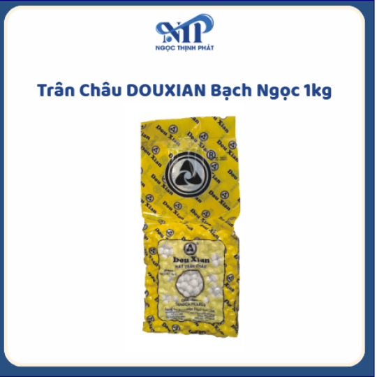 Trân châu DOUXIAN - Bạch Ngọc bịch 1kg (CTKM: Mua 1 thùng giảm 2k/bịch, Có thể mix)