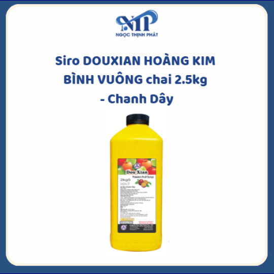 Siro DOUXIAN HOÀNG KIM BÌNH VUÔNG chai 2.5kg - Chanh Dây