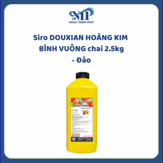 Siro DOUXIAN HOÀNG KIM BÌNH VUÔNG chai 2.5kg - Đào