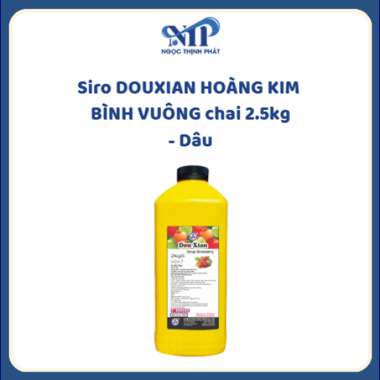Siro DOUXIAN HOÀNG KIM BÌNH VUÔNG chai 2.5kg - Dâu