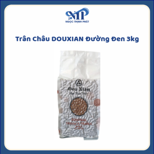 Trân châu DOUXIAN - Đường Đen bịch 3kg (CTKM: Mua 1 thùng giảm 9k/bịch, Có thể mix)