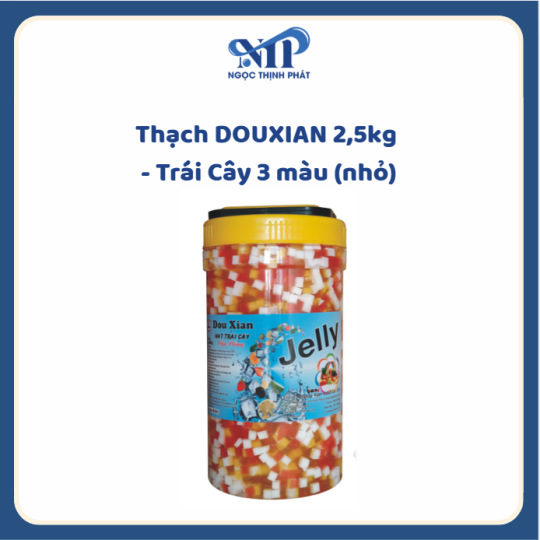 Thạch DOUXIAN hủ 2.5kg - Trái Cây 3 Màu (Nhỏ)