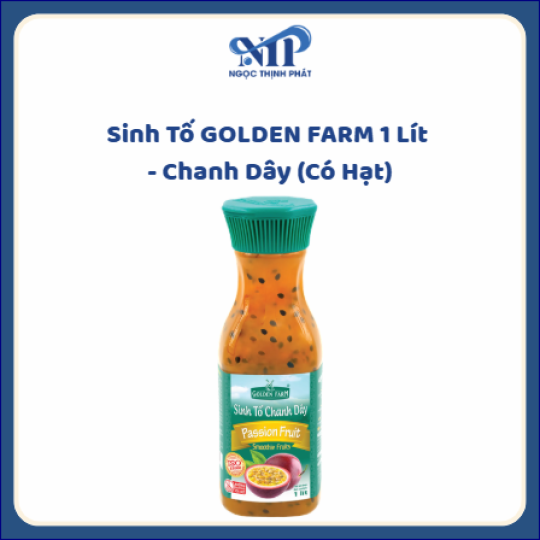 Sinh Tố GOLDEN FARM 1 lít - Chanh Dây (CTKM: Mua 1 thùng giảm 2k/chai, có thể mix)