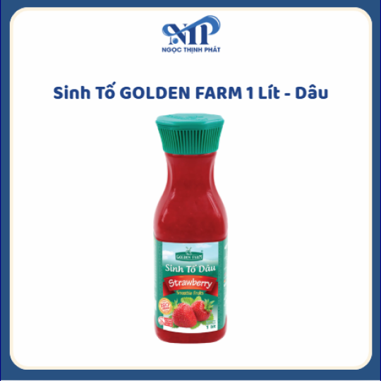 Sinh Tố GOLDEN FARM 1 lít - Dâu (CTKM: Mua 1 thùng giảm 2k/chai, có thể mix)