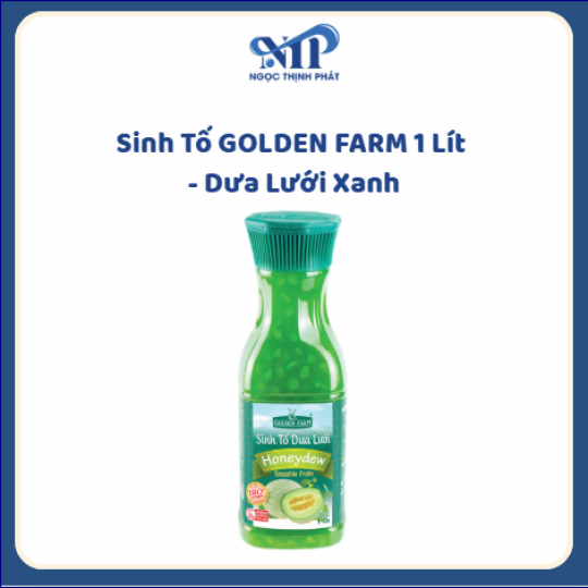 Sinh Tố GOLDEN FARM 1 lít - Dưa Lưới Xanh (CTKM: Mua 1 thùng giảm 2k/chai, có thể mix)