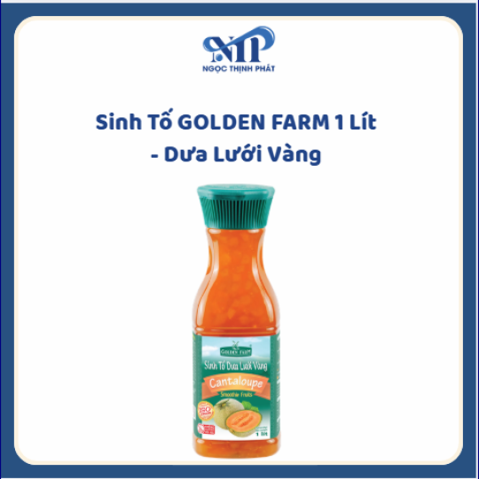 Sinh Tố GOLDEN FARM 1 lít - Dưa Lưới Vàng (CTKM: Mua 1 thùng giảm 2k/chai, có thể mix)