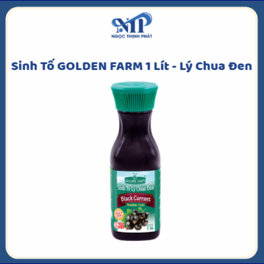 Sinh Tố GOLDEN FARM 1 lít - Lý Chua Đen (CTKM: Mua 1 thùng giảm 2k/chai, có thể mix)