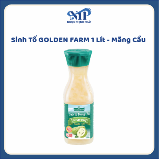 Sinh Tố GOLDEN FARM 1 lít - Mãng Cầu (CTKM: Mua 1 thùng giảm 2k/chai, có thể mix)